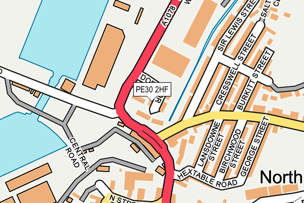 PE30 2HF map - OS OpenMap – Local (Ordnance Survey)