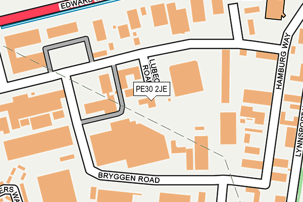 PE30 2JE map - OS OpenMap – Local (Ordnance Survey)