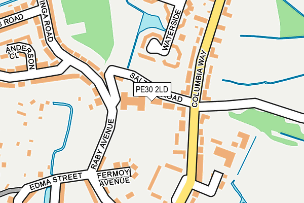 PE30 2LD map - OS OpenMap – Local (Ordnance Survey)