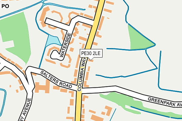 PE30 2LE map - OS OpenMap – Local (Ordnance Survey)