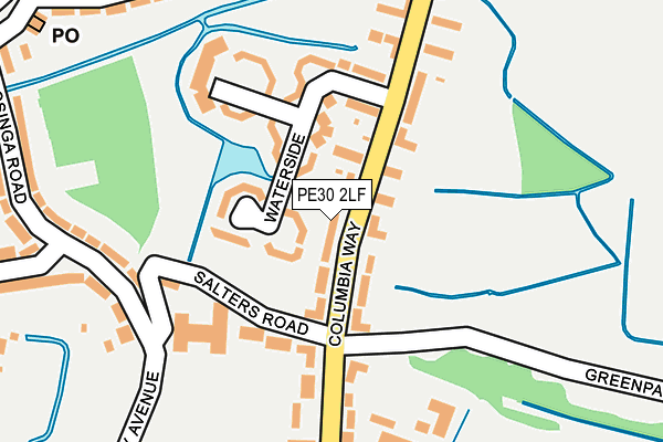 PE30 2LF map - OS OpenMap – Local (Ordnance Survey)
