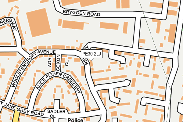 PE30 2LJ map - OS OpenMap – Local (Ordnance Survey)