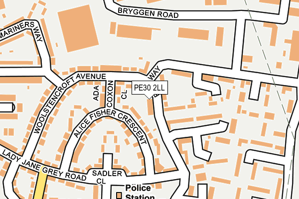 PE30 2LL map - OS OpenMap – Local (Ordnance Survey)