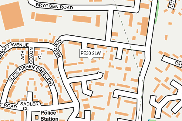 PE30 2LW map - OS OpenMap – Local (Ordnance Survey)