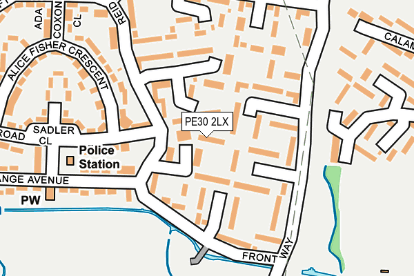 PE30 2LX map - OS OpenMap – Local (Ordnance Survey)