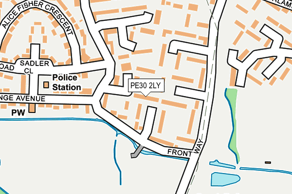 PE30 2LY map - OS OpenMap – Local (Ordnance Survey)