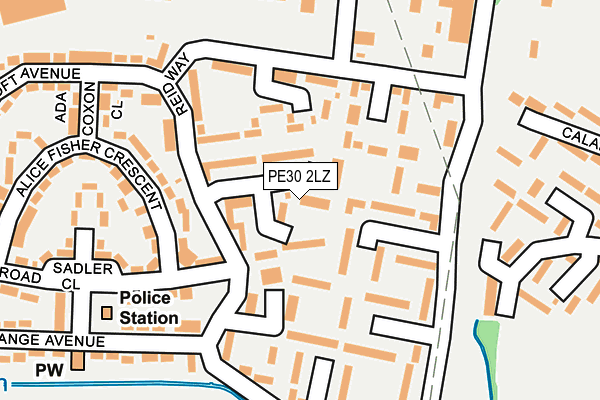 PE30 2LZ map - OS OpenMap – Local (Ordnance Survey)