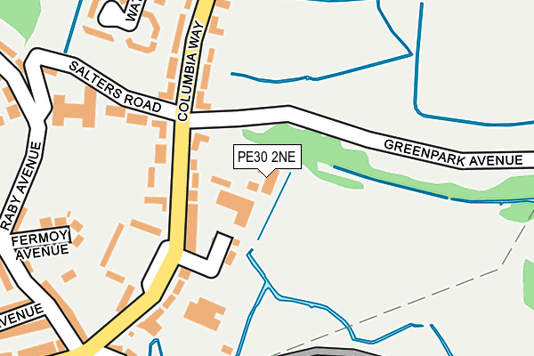 PE30 2NE map - OS OpenMap – Local (Ordnance Survey)