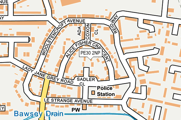 PE30 2NP map - OS OpenMap – Local (Ordnance Survey)