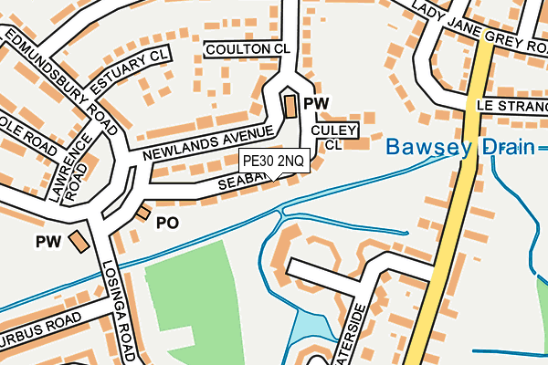 PE30 2NQ map - OS OpenMap – Local (Ordnance Survey)