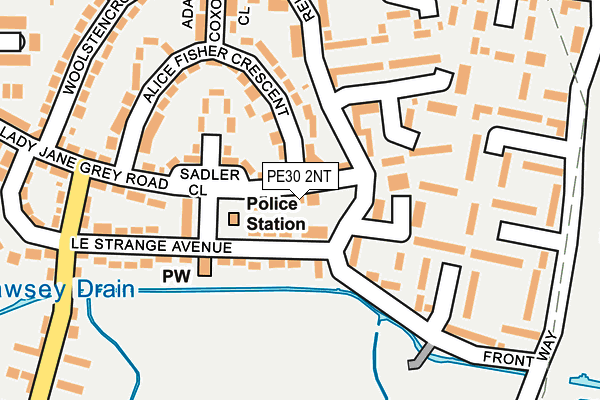 PE30 2NT map - OS OpenMap – Local (Ordnance Survey)