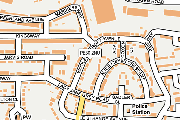 PE30 2NU map - OS OpenMap – Local (Ordnance Survey)