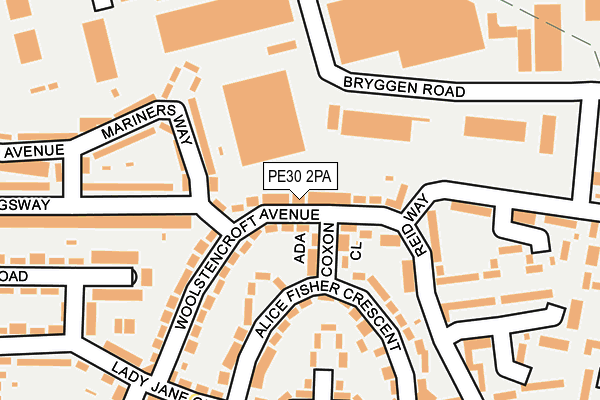 PE30 2PA map - OS OpenMap – Local (Ordnance Survey)