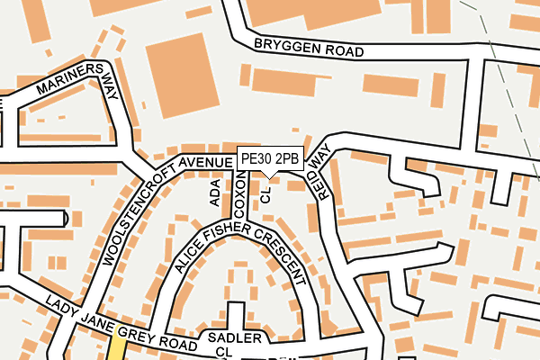 PE30 2PB map - OS OpenMap – Local (Ordnance Survey)