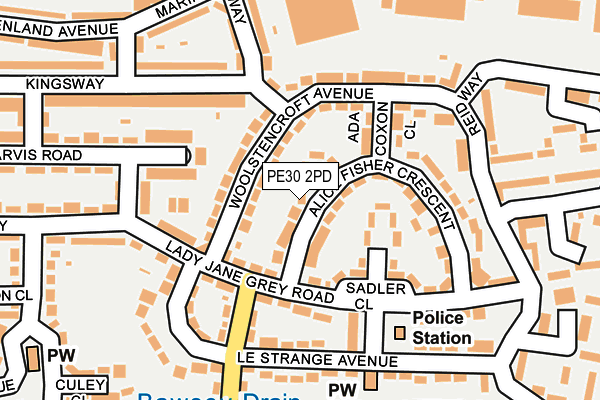 PE30 2PD map - OS OpenMap – Local (Ordnance Survey)