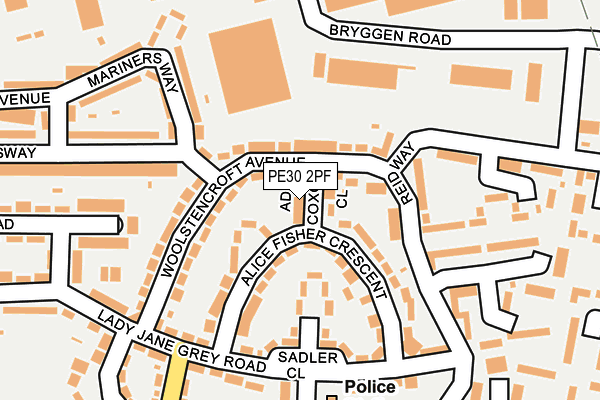 PE30 2PF map - OS OpenMap – Local (Ordnance Survey)