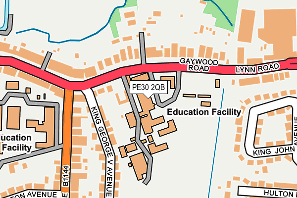 PE30 2QB map - OS OpenMap – Local (Ordnance Survey)