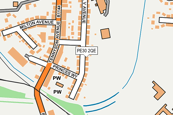 PE30 2QE map - OS OpenMap – Local (Ordnance Survey)