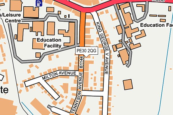 PE30 2QG map - OS OpenMap – Local (Ordnance Survey)