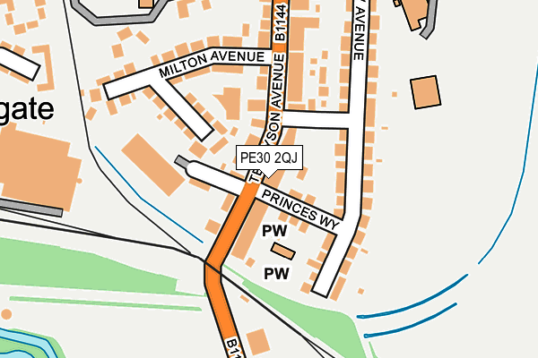 PE30 2QJ map - OS OpenMap – Local (Ordnance Survey)