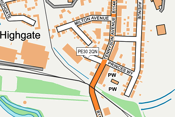 PE30 2QN map - OS OpenMap – Local (Ordnance Survey)