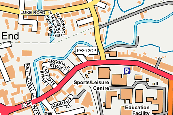 PE30 2QP map - OS OpenMap – Local (Ordnance Survey)