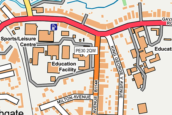 PE30 2QW map - OS OpenMap – Local (Ordnance Survey)