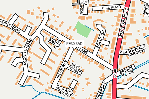 PE30 3AD map - OS OpenMap – Local (Ordnance Survey)