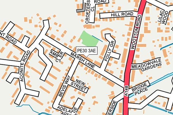 PE30 3AE map - OS OpenMap – Local (Ordnance Survey)