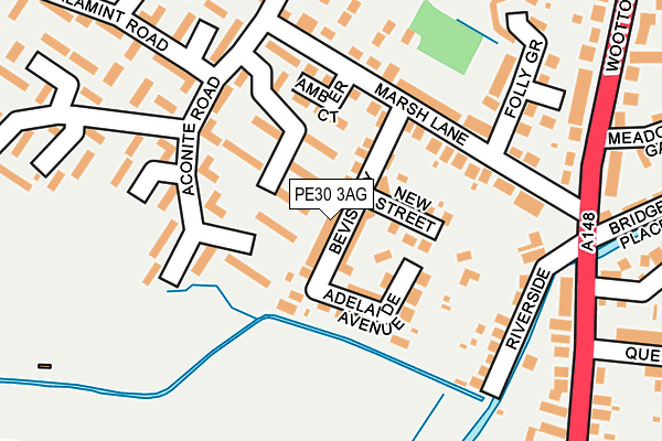 PE30 3AG map - OS OpenMap – Local (Ordnance Survey)