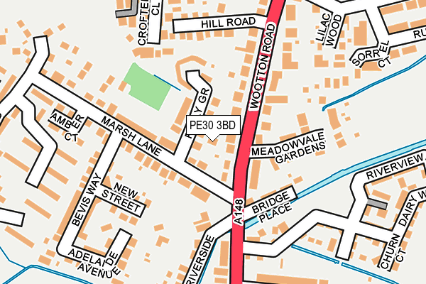 PE30 3BD map - OS OpenMap – Local (Ordnance Survey)