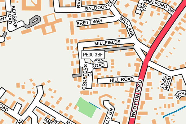 PE30 3BF map - OS OpenMap – Local (Ordnance Survey)