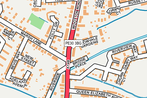 PE30 3BG map - OS OpenMap – Local (Ordnance Survey)