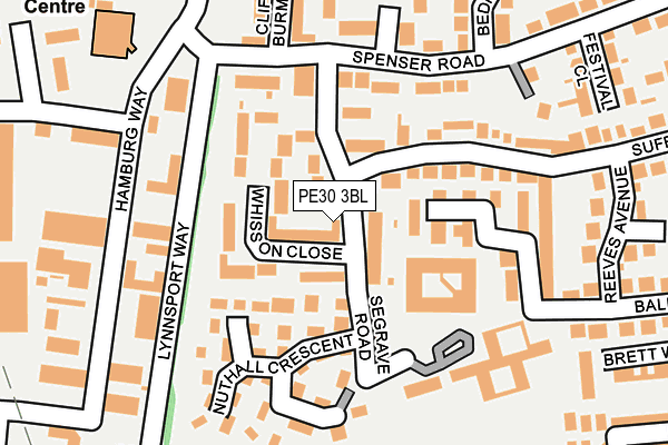 PE30 3BL map - OS OpenMap – Local (Ordnance Survey)