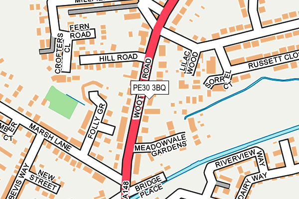 PE30 3BQ map - OS OpenMap – Local (Ordnance Survey)