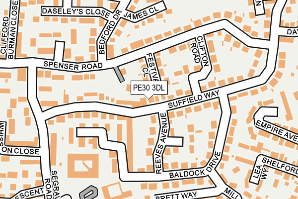 PE30 3DL map - OS OpenMap – Local (Ordnance Survey)