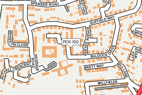PE30 3DQ map - OS OpenMap – Local (Ordnance Survey)
