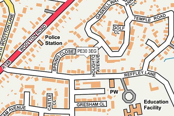 PE30 3EG map - OS OpenMap – Local (Ordnance Survey)
