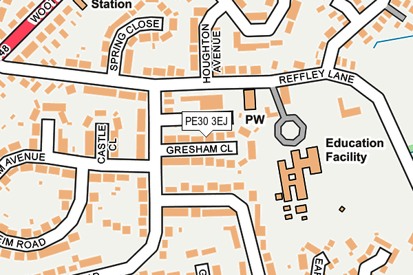 PE30 3EJ map - OS OpenMap – Local (Ordnance Survey)