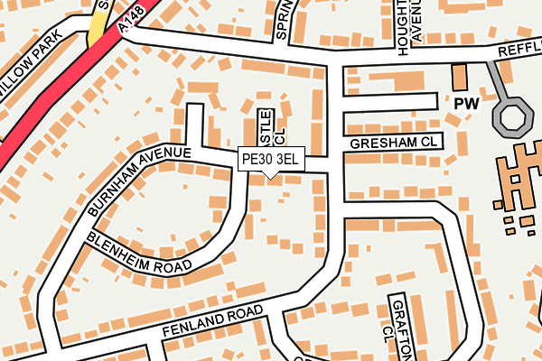 PE30 3EL map - OS OpenMap – Local (Ordnance Survey)