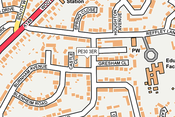 PE30 3ER map - OS OpenMap – Local (Ordnance Survey)