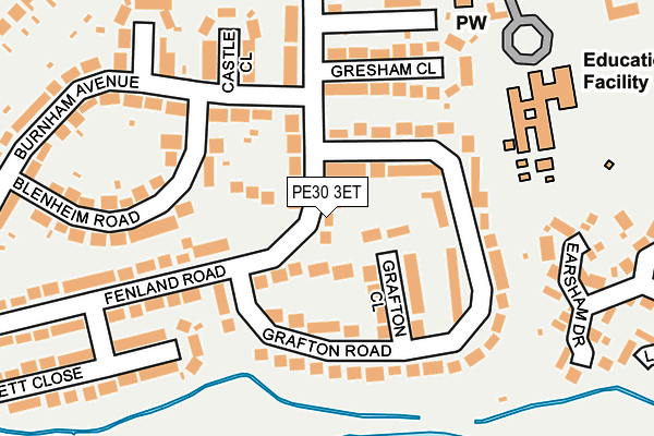 PE30 3ET map - OS OpenMap – Local (Ordnance Survey)