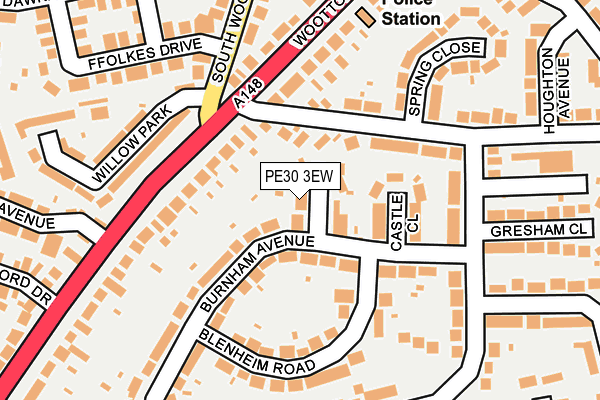 PE30 3EW map - OS OpenMap – Local (Ordnance Survey)