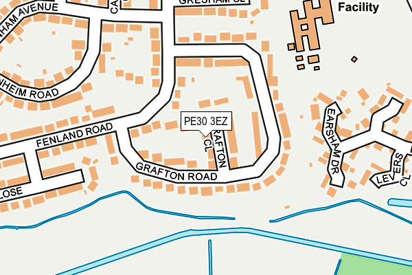 PE30 3EZ map - OS OpenMap – Local (Ordnance Survey)