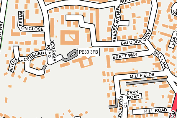 PE30 3FB map - OS OpenMap – Local (Ordnance Survey)