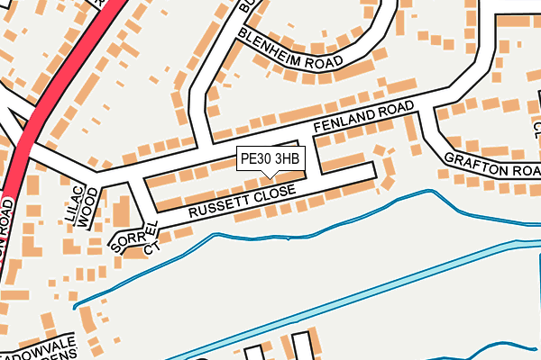 PE30 3HB map - OS OpenMap – Local (Ordnance Survey)