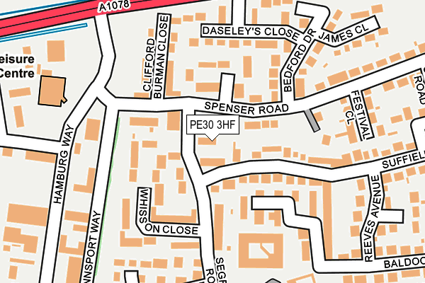 PE30 3HF map - OS OpenMap – Local (Ordnance Survey)
