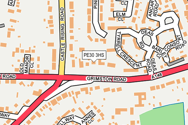 PE30 3HS map - OS OpenMap – Local (Ordnance Survey)