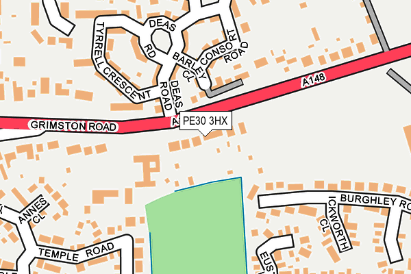 PE30 3HX map - OS OpenMap – Local (Ordnance Survey)