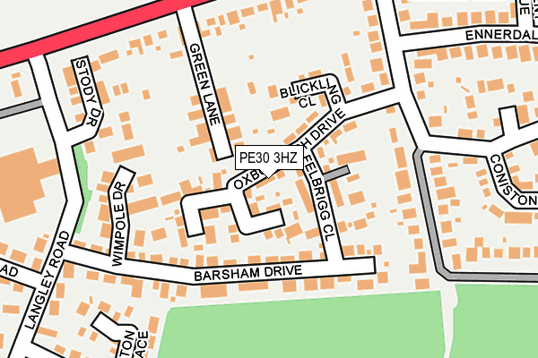 PE30 3HZ map - OS OpenMap – Local (Ordnance Survey)